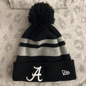 Alabama Crimson Tide 2-Tone Cuffed Knit Hat with Pom - Gray/Black